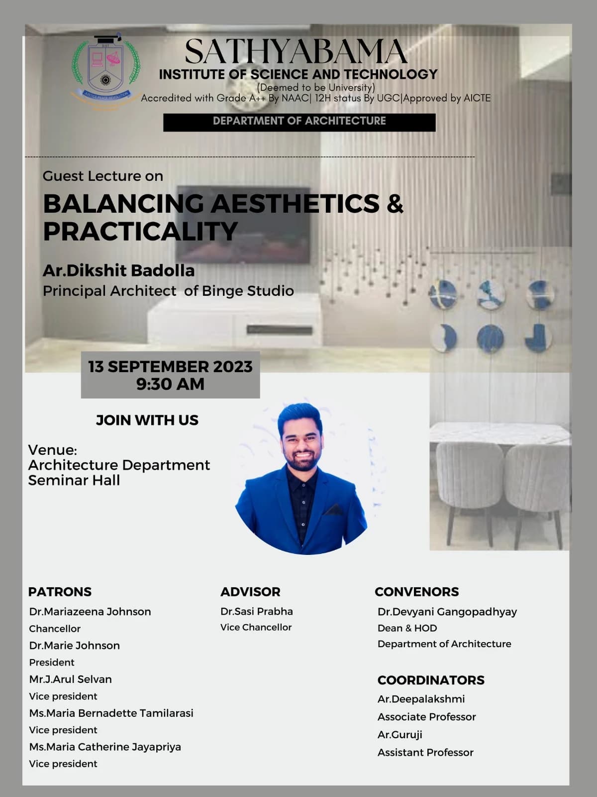 Lecture by Binge Studio on Balancing Aesthetics & Practicality.